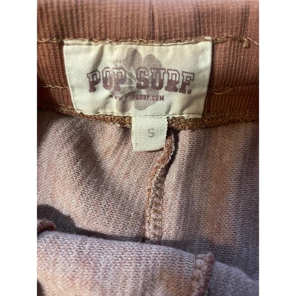 Women’s Pop Surf x Maui Nix Shorts S – Brown Cotton Blend – Coastal Loungewear - Picture 6 of 7